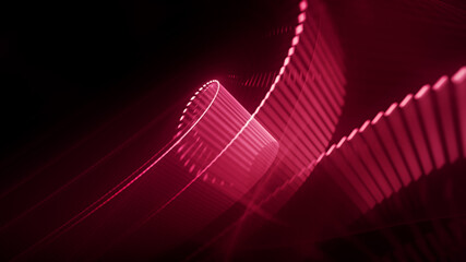 Abstract red and black background. Fractal graphics 3d illustration.