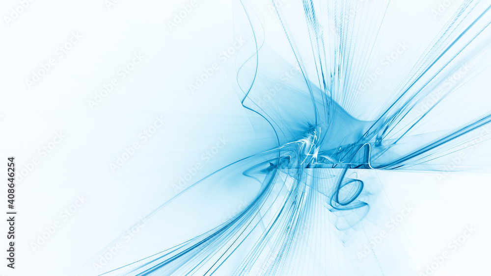 Poster abstract digital technology background. dynamic lines composition. detailed generative fractal graph