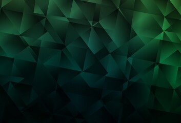 Dark Green vector abstract mosaic pattern.