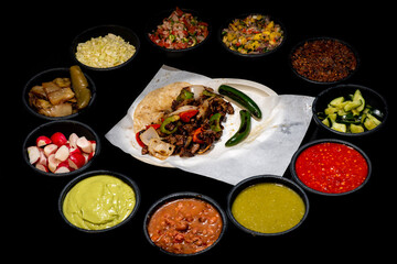 spices and herbs on white