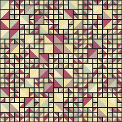 Fototapeta premium Abstract Geometric Pattern generative computational art illustration