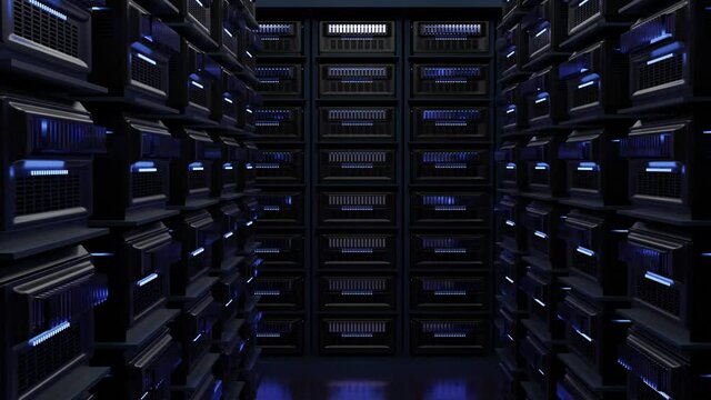 Dark Server Room