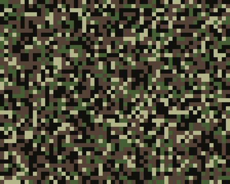 Seamless pattern of digital militaristic camouflage