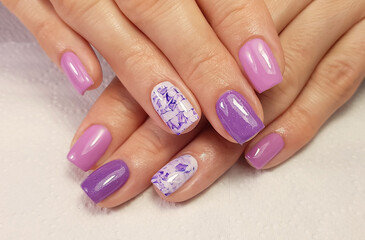 a professional modern gel manicure
