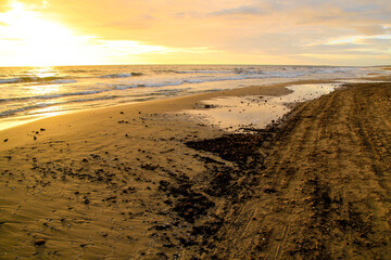 Sunrise on the beach in Arenales del Sol, Alicante