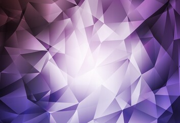Fototapeta premium Light Purple vector gradient triangles template.