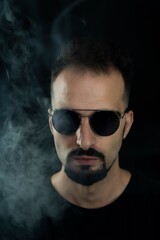 Fototapeta premium man smoking cigarette