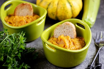 Zucchini and pumpkin caviar. Healthly food.