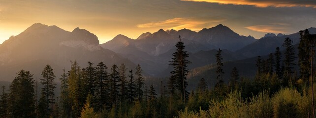 sunrise in the mountains
