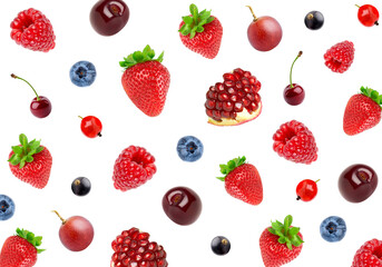 Mixed fruits. Fruits pattern. Fruit background