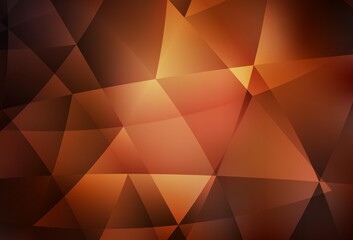 Obraz premium Dark Orange vector polygonal pattern.