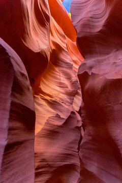 USA, Natural Beauty of the Lower Antelope Canyon in Arizona near the  city of  Page