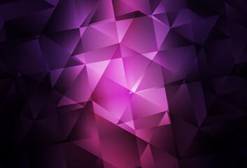 Fototapeta premium Dark Pink vector gradient triangles texture.