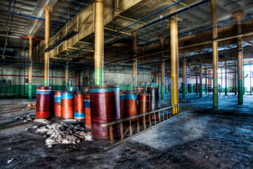 beer at the factory - obrazy, fototapety, plakaty