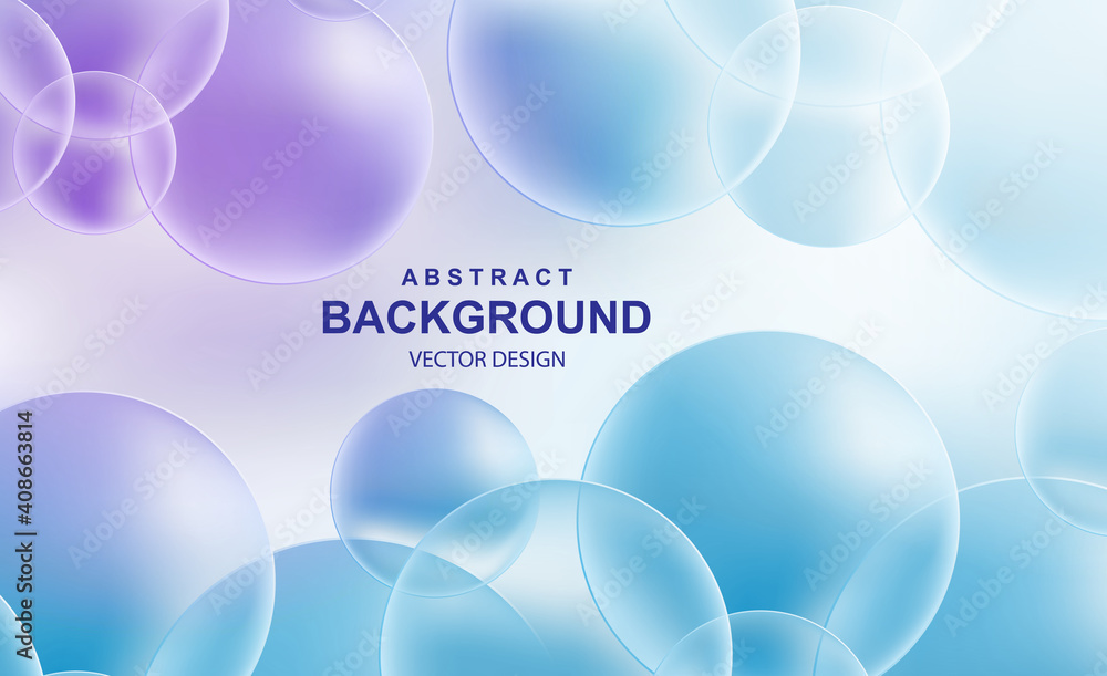 Poster abstract background with 3d balls. dynamic flying colorful glossy bubbles, futuristic composition wi
