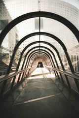 pedestrian bridge in the city