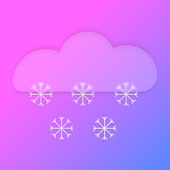 glass morphism style weather icon for apps