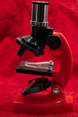 Red microscope for Science and education