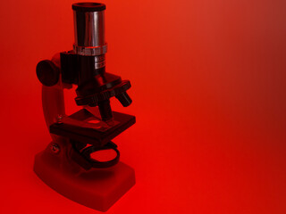 Red microscope for Science and education