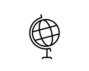 Globe Icon in trendy flat style isolated on white background. World globe symbol for your web site design, logo, app, UI. Vector illustration, EPS10.