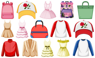 Set of clothes mock up