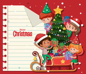 Blank Christmas note template