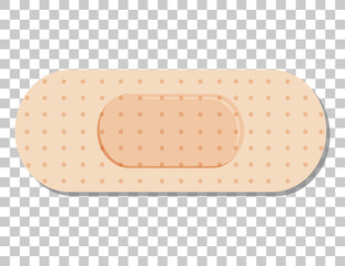 Medical plaster isolated on transparent background