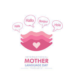 International Mother Language Day. Background design template. February 21
