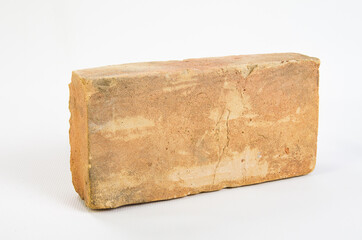 Old vintage bricks isolated on white background.