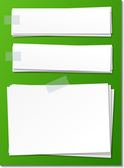 Obraz premium Set of empty sticky note paper template