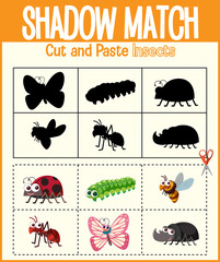 Find the correct shadow, shadow match worksheet for kindergarten student