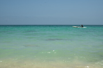Naklejka premium kayak on the sea
