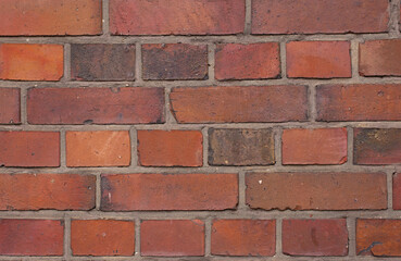 Old aged yellow orange red brick wall background texture