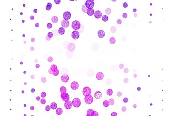 Light Purple, Pink vector pattern with spheres.