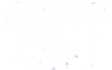 Light Pink, Blue vector texture with disks.