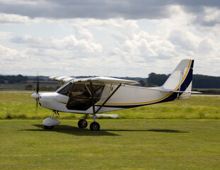 Modern ultra light aircraft.