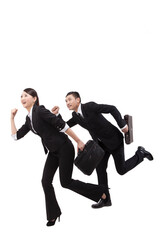 Business people with a briefcase.