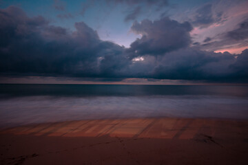 sunset over the sea
