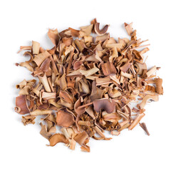 dried lemongrass for herbal tea isolated on a white background