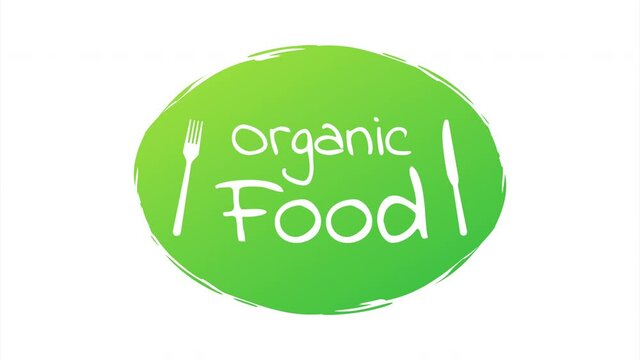 Organic food. Healthy food labels with lettering. Vegan food stickers. Organic food badge. Lettering Natural.  illustration.