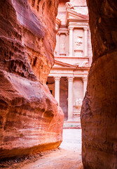 Petra, Jordan - Siq and the Treasury in Wadi Musa