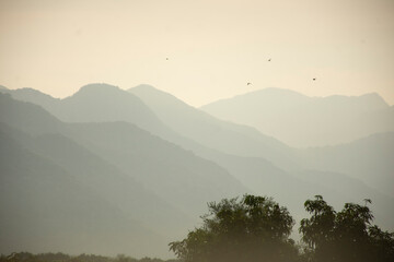 sunrise in the mountains