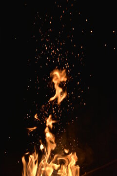 person in fire