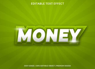 money text effect template with bold style use for business brand and logo