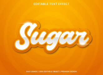 sugar text effect template with bold style use for business brand and logo