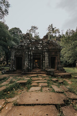 Obraz premium Vat Phou or Wat Phu is the UNESCO world heritage site in Champasak, Southern Laos