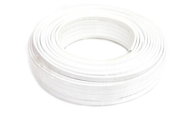 Roll of white power cable