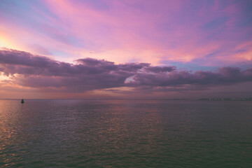Sea sky beach with nature sunset
