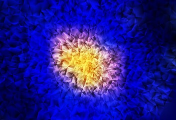 Dark Blue, Red vector triangle mosaic background.