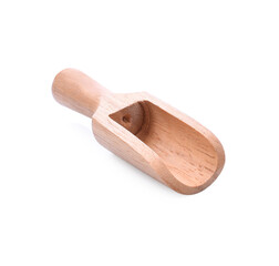 Wood or wooden spoon isolated on White background